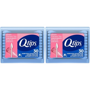 image:imageQTips Cotton Swabs Precision Tips Travel Size Toiletries for Beauty and Home 100 Cotton 30 Count Travel Size Pack of 2