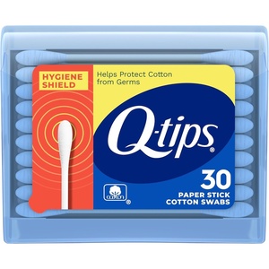 image:imageQtips Antimicrobial Cotton Swabs Cotton Buds for Cleaning Antimicrobial Treated to Help Keep Swabs Fresher 300 Count30 Count