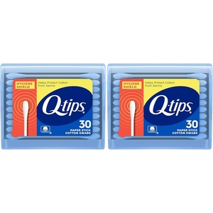 image:imageQtips Antimicrobial Cotton Swabs Cotton Buds for Cleaning Antimicrobial Treated to Help Keep Swabs Fresher 300 Count30 Count Pack of 2