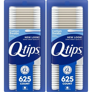 image:imageQtips Cotton Swabs For Hygiene and Beauty Care Original Cotton Swab Made With 100 Cotton 625 Count625 Count Pack of 2