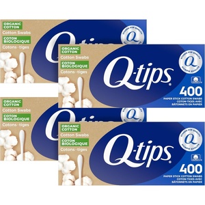 image:imageQtips Cotton Swabs Organic Swab Ultimate Home and Beauty Tool Made from Organic Cotton 400 Count 4 Pack 1600 total swabs4 mm length